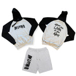 Tour Drip Hoody Short Set 2 Tone (Black/Grey)